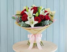 Букет цветов из:  Лилии и Розы #REPLACE_PRED# Магнитке