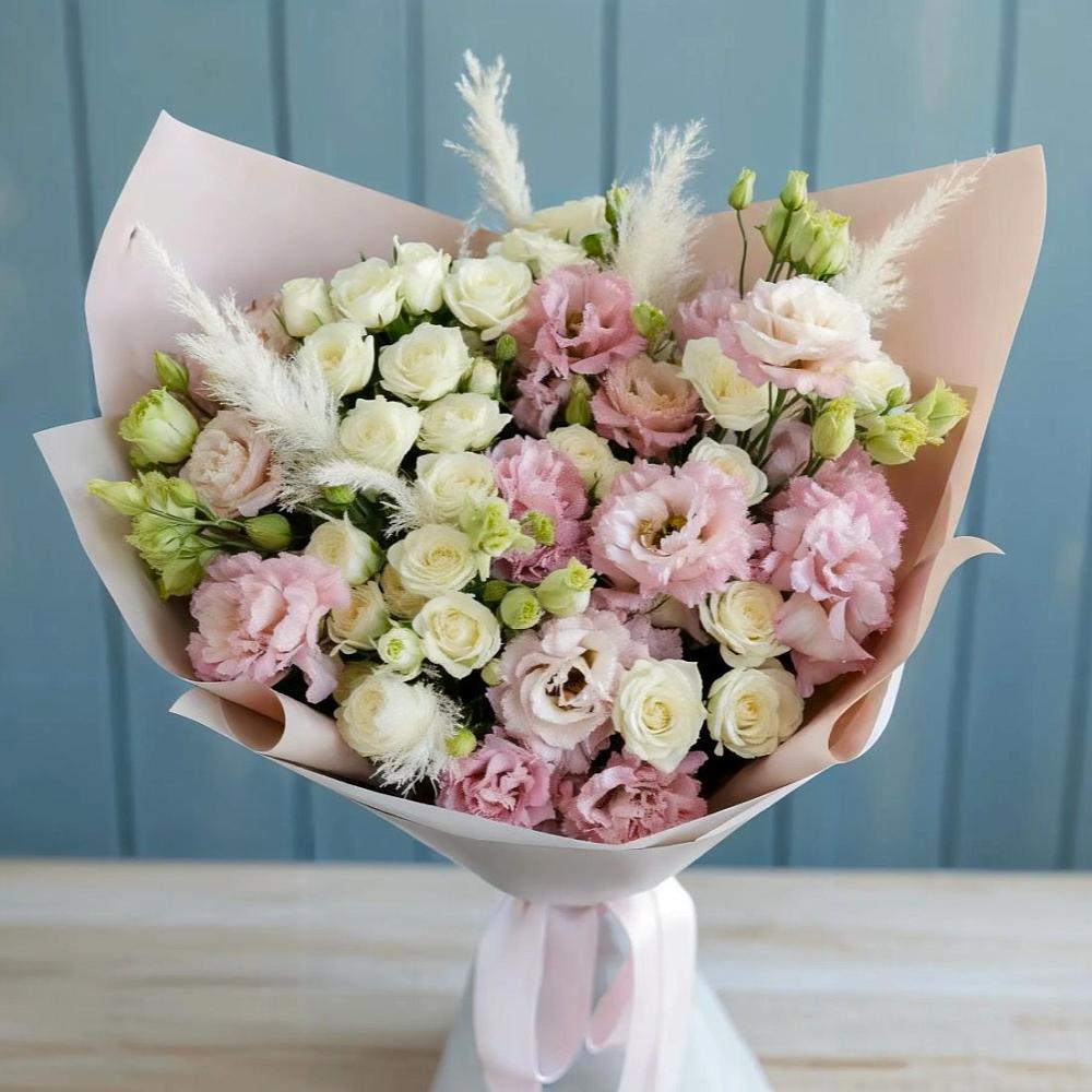 Букет цветов из: Альстромерии и Розы в Магнитке