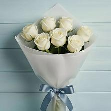 Букет 7 Белых роз Эдлесс Лав #REPLACE_PRED# Магнитке