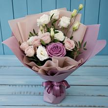 Букет цветов из:  Розы и Лизиантусы #REPLACE_PRED# Магнитке