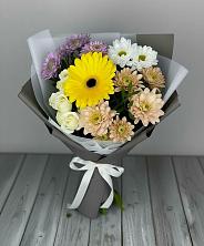 Букет цветов из:  Розы, Герберы и Хризантемы в Магнитке