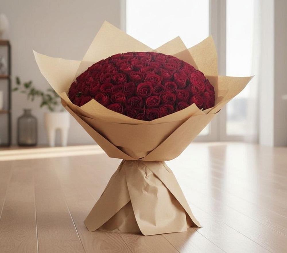 Букет 101 Красная роза в Магнитке